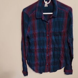 Mudd Blue and Red Plaid Shirt